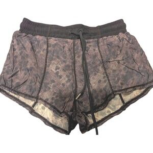 Splits59 Animal Print Running Shorts Drawstring Activewear XS‎